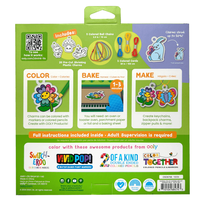 Shrink-its! DIY Shrink Art Kit - Garden Pals-Craft Activity-Tools 4 Teaching-Classroom Decor and More