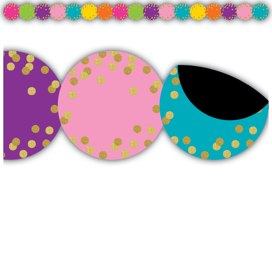 Confetti Circles Die-Cut Magnetic Border-Magnetic-Tools 4 Teaching-Classroom Decor and More