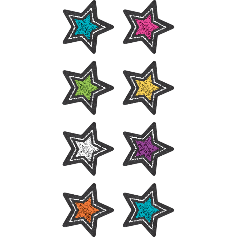 *Chalkboard Brights Stars Mini Stickers-Stickers-Tools 4 Teaching-Classroom Decor and More