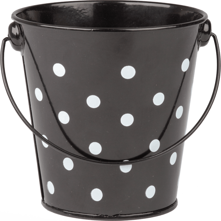 Bucket: Black Polka Dots-Organization-Tools 4 Teaching-Classroom Decor and More
