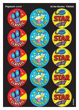 At the Movies/Popcorn Stickers-Stickers-Tools 4 Teaching-Classroom Decor and More