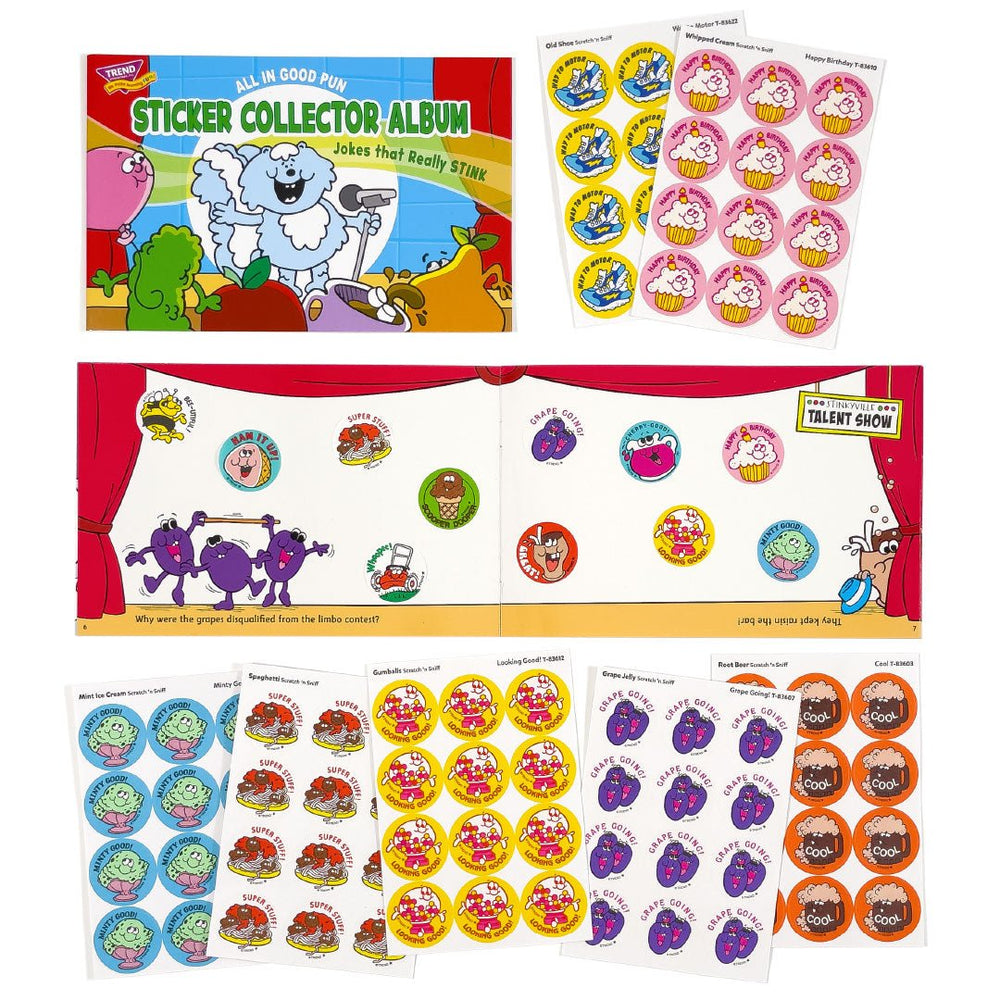 *All in Good Pun: Jokes that Really STINK Sticker Collector Album (stickers sold separately)-Stickers-Tools 4 Teaching-Classroom Decor and More