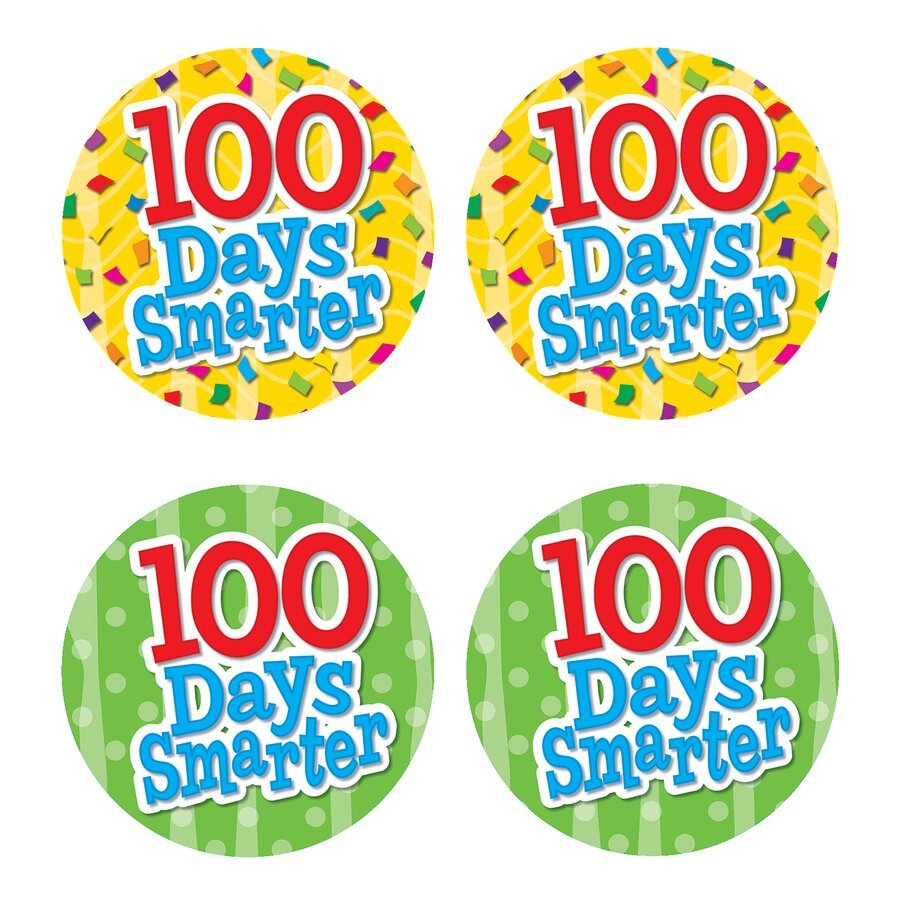 100 Days Smarter Wear 'Em Badges-Tools 4 Teaching-Classroom Decor and More