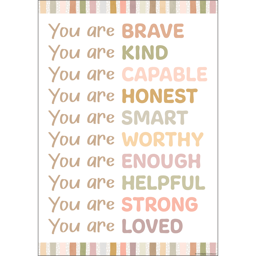 Terrazzo Tones You are Positive Poster-Posters-Tools 4 Teaching-Classroom Decor and More