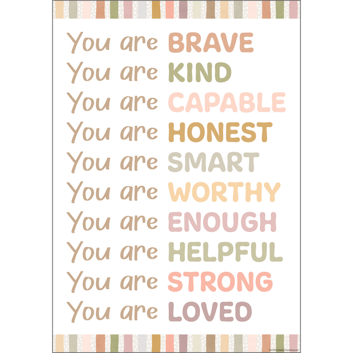 Terrazzo Tones You are Positive Poster-Posters-Tools 4 Teaching-Classroom Decor and More
