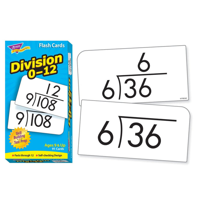 Division 0-12 Skill Drill Flash Cards-Flashcards-Tools 4 Teaching-Classroom Decor and More