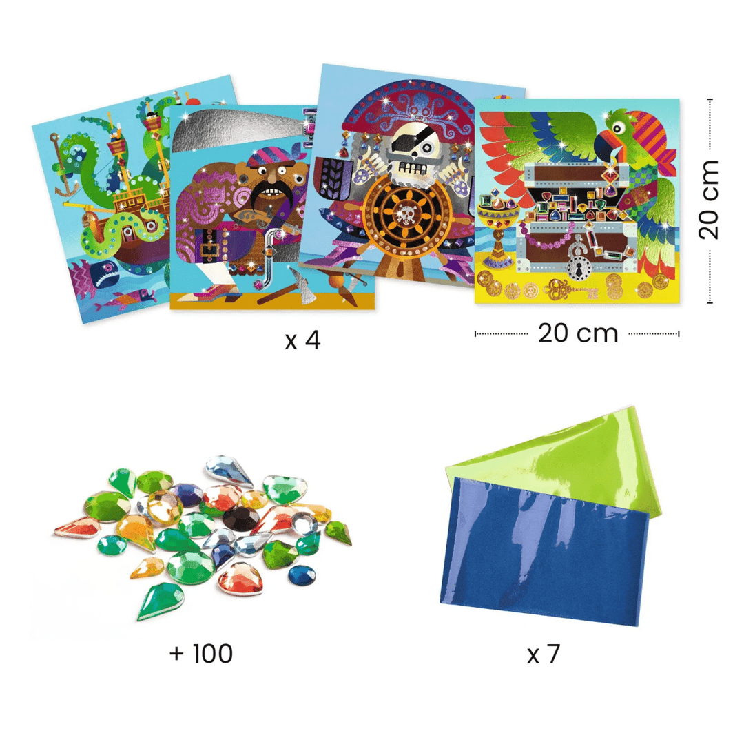 Up and at 'Em! Foil and Jewel Mosaic Craft Kit-Craft Activity-Tools 4 Teaching-Classroom Decor and More