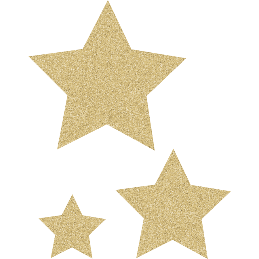 Gold Glitz Stars Accents-Assorted Sizes-Borders-Tools 4 Teaching-Classroom Decor and More