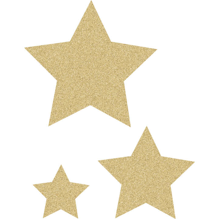 Gold Glitz Stars Accents-Assorted Sizes-Borders-Tools 4 Teaching-Classroom Decor and More