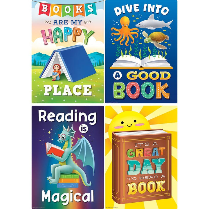 Reading Is Fun Small Poster Pack-Posters-Tools 4 Teaching-Classroom Decor and More