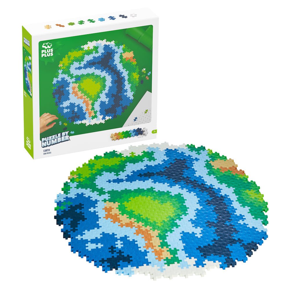 PLUS PLUS® Puzzle by Number® - 800 PC - Earth-Plus Plus-Tools 4 Teaching-Classroom Decor and More