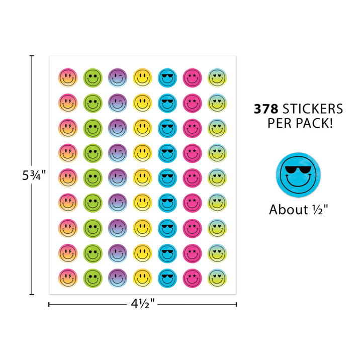 Brights 4Ever Smiley Faces Mini Stickers-Stickers-Tools 4 Teaching-Classroom Decor and More