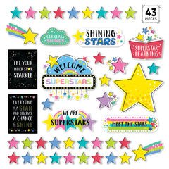 Star Bright Shine Bright Bulletin Board-Bulletin Board Sets-Tools 4 Teaching-Classroom Decor and More