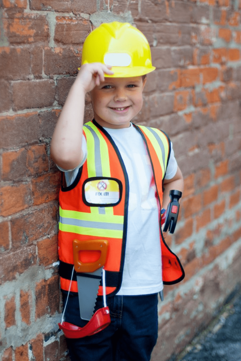 Construction Worker with Accessories-Dress Up & Jewelry-Tools 4 Teaching-Classroom Decor and More