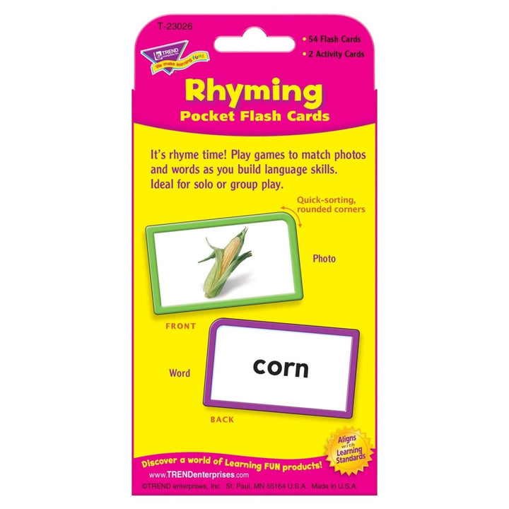Rhyming Pocket Flash Cards-Flashcards-Tools 4 Teaching-Classroom Decor and More