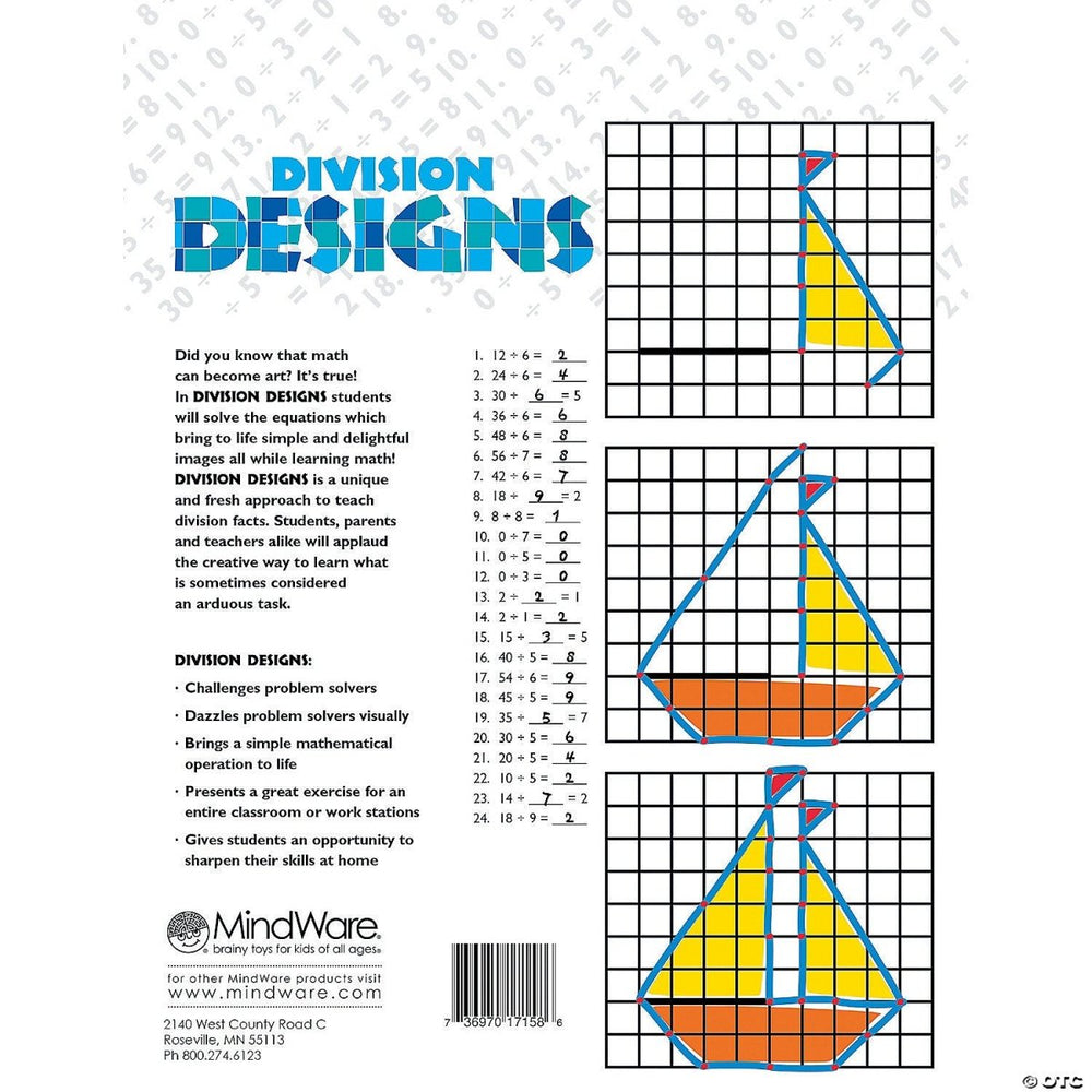 Math Mosaics: Divison Desings-Math Books-Tools 4 Teaching-Classroom Decor and More