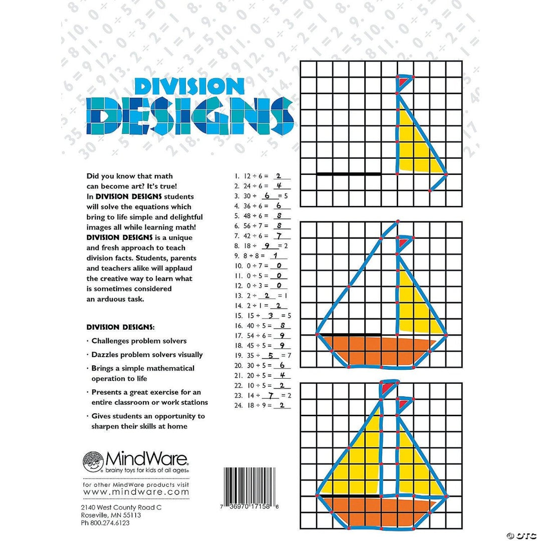 Math Mosaics: Divison Desings-Math Books-Tools 4 Teaching-Classroom Decor and More