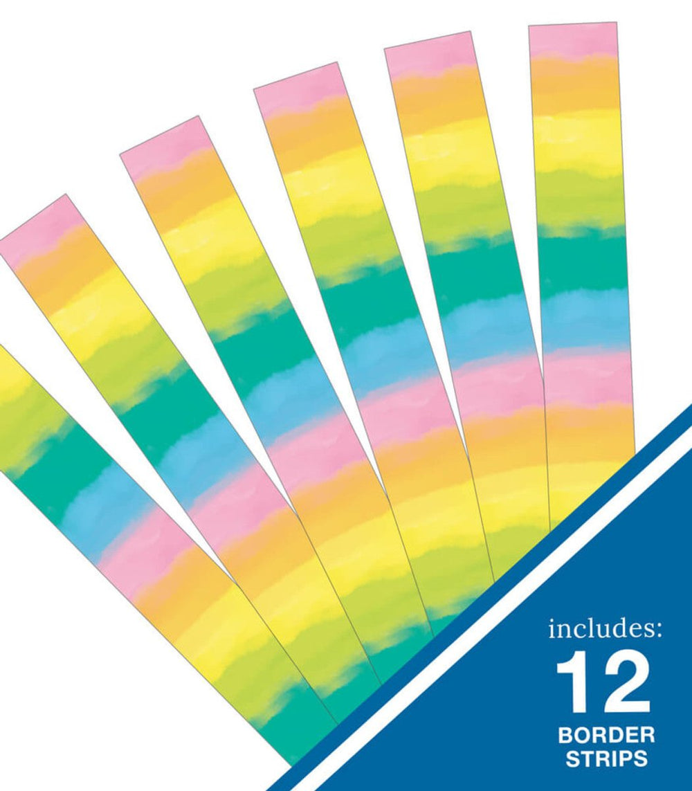 Creatively Inspired Watercolor Straight Bulletin Board Borders-Borders-Tools 4 Teaching-Classroom Decor and More