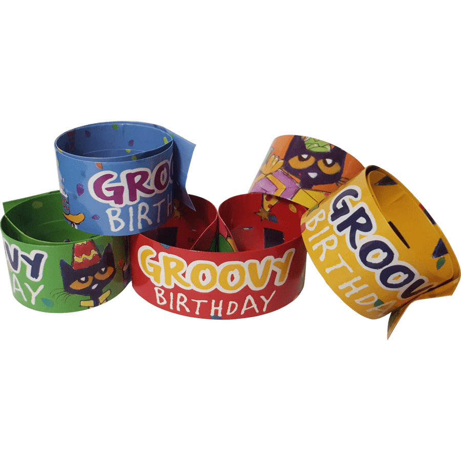 Pete the Cat Groovy Birthday Slap Bracelets-Birthday-Tools 4 Teaching-Classroom Decor and More