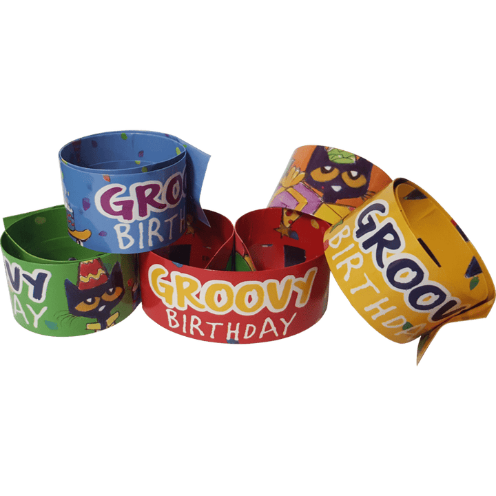 Pete the Cat Groovy Birthday Slap Bracelets-Birthday-Tools 4 Teaching-Classroom Decor and More