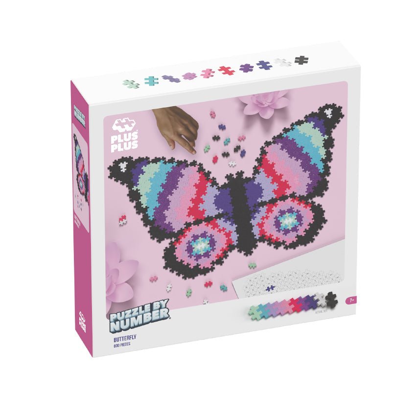 *PLUS PLUS® Puzzle by Number® - 800 PC - Butterfly-Plus Plus-Tools 4 Teaching-Classroom Decor and More