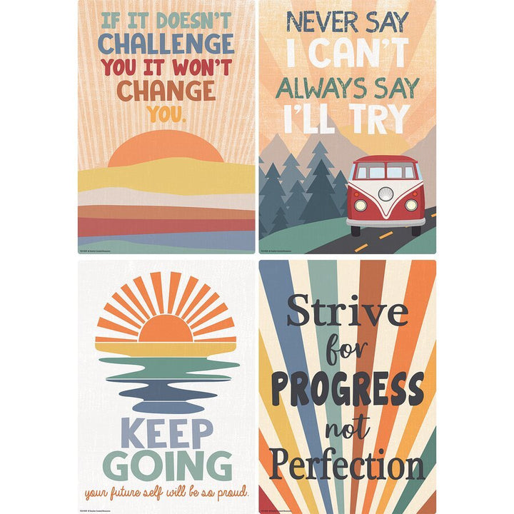 Moving Mountains Road Trip Positive Sayings Small Poster Pack-Bulletin Board Sets-Tools 4 Teaching-Classroom Decor and More