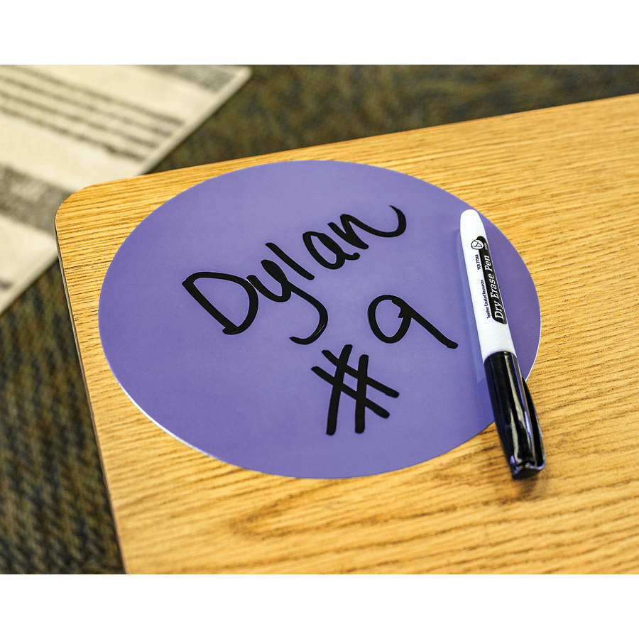 Spot On Dry-Erase Desktop Writing Spots Bright Circles 7"-Dry Erase-Tools 4 Teaching-Classroom Decor and More