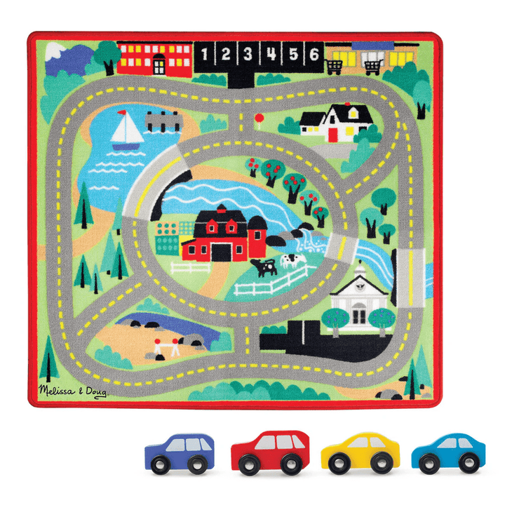 Round the Town Road Rug &amp; Car Set-Vehicles &amp; Construction-Tools 4 Teaching-Classroom Decor and More