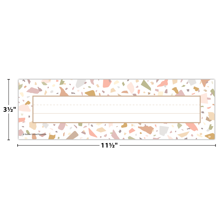 Terrazzo Tones Flat Name Plates-Nameplates & Name Tags-Tools 4 Teaching-Classroom Decor and More