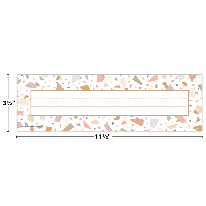 Terrazzo Tones Flat Name Plates-Nameplates & Name Tags-Tools 4 Teaching-Classroom Decor and More