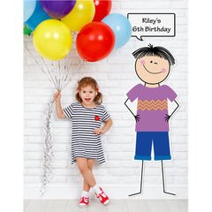 Stick Kids Jumbo Riley Giant Banner-Banner-Tools 4 Teaching-Classroom Decor and More