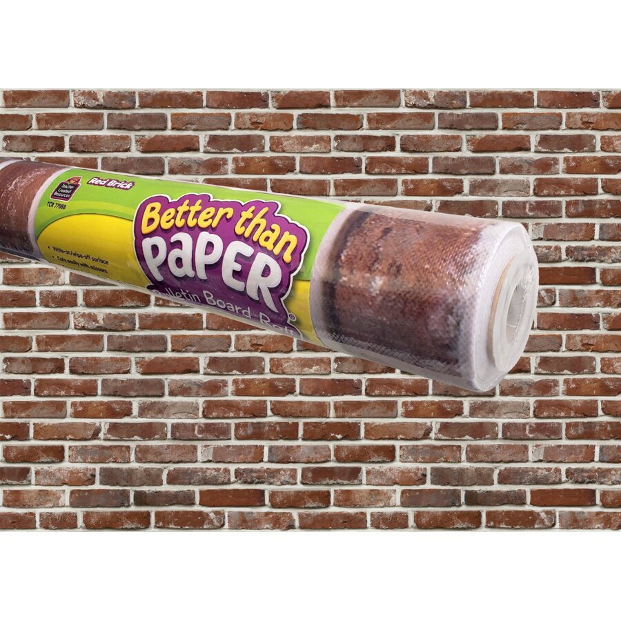 Better Than Paper® Bulletin Board Roll: Red Brick-Bulletin Board Paper - Better Than Paper-Tools 4 Teaching-Classroom Decor and More