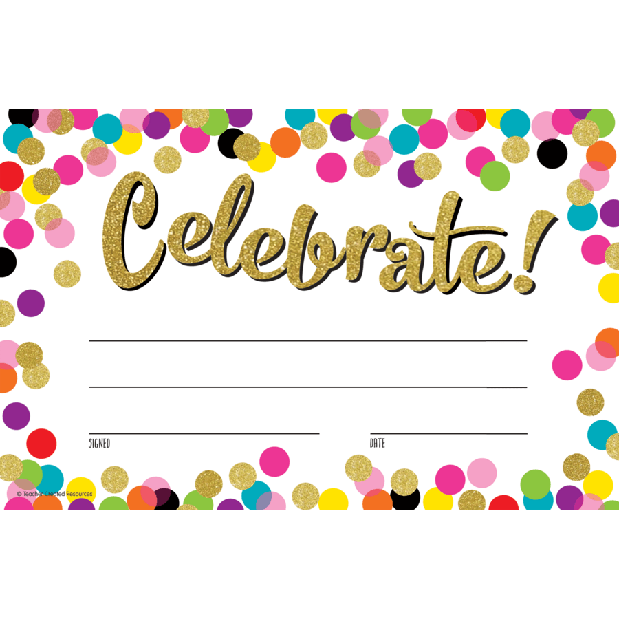 Confetti Celebrate! Awards-Awards-Tools 4 Teaching-Classroom Decor and More