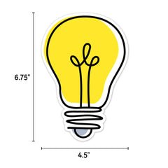 Doodle Lightbulb 6" Designer Cut-Outs-Accents-Tools 4 Teaching-Classroom Decor and More