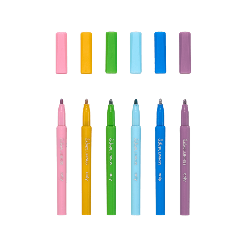 Silver Linings Outline Markers - Set of 6-Art Supplies-Tools 4 Teaching-Classroom Decor and More