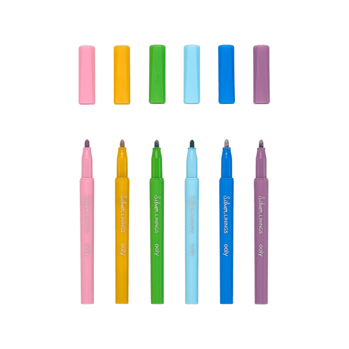 Silver Linings Outline Markers - Set of 6-Art Supplies-Tools 4 Teaching-Classroom Decor and More