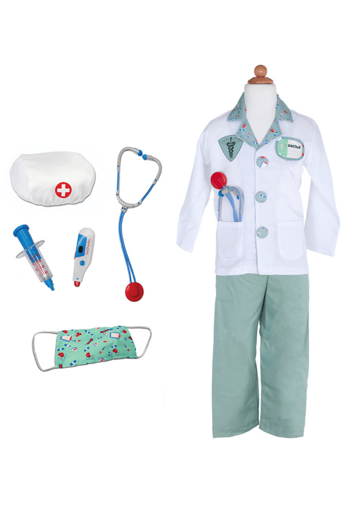 Green Doctor with Accessories, Size 3-4-Dress Up & Jewelry-Tools 4 Teaching-Classroom Decor and More