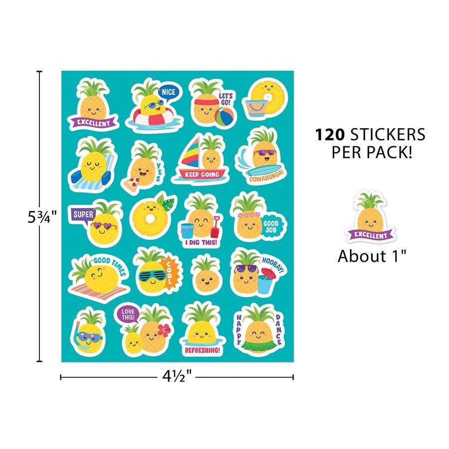 PIneapple Smelly Stickers-Stickers-Tools 4 Teaching-Classroom Decor and More