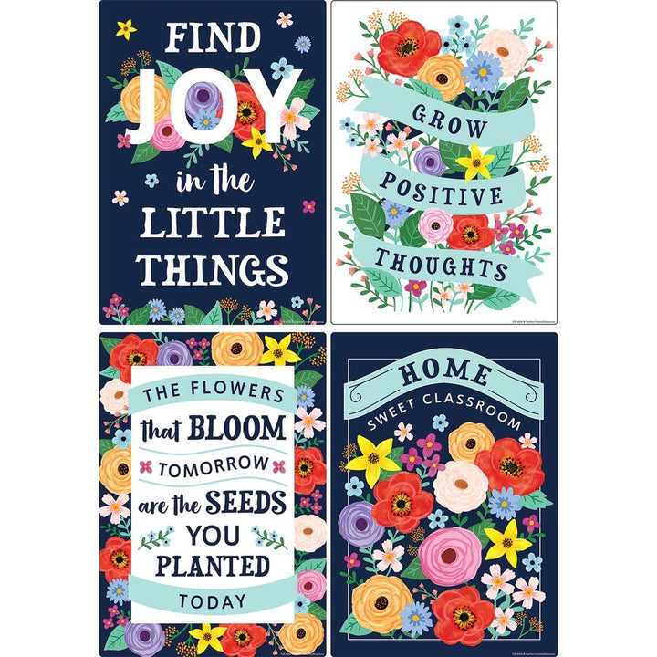 Wildflowers Positive Sayings Small Poster Pack-Posters-Tools 4 Teaching-Classroom Decor and More