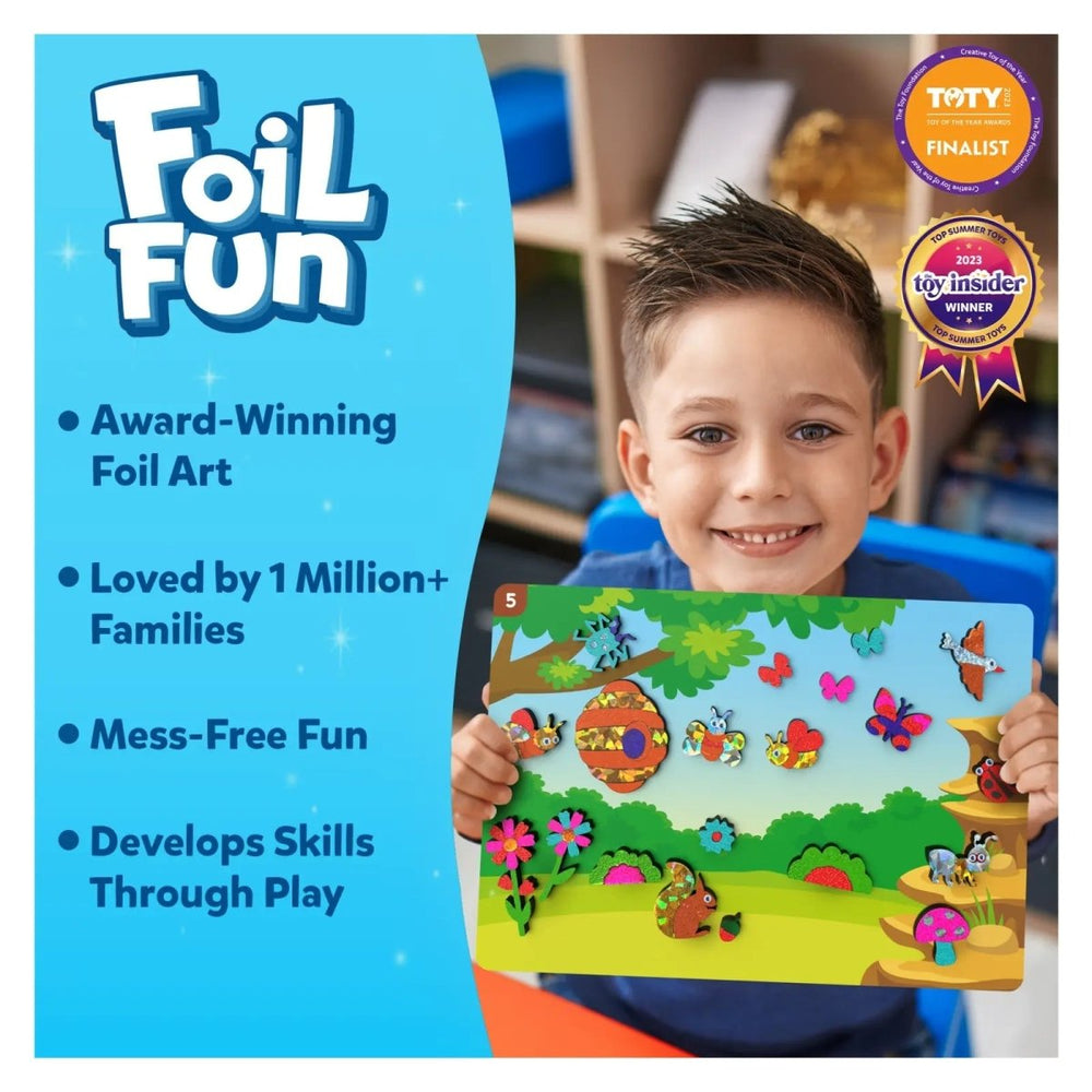 Foil Fun: Bugs & Butterflies | No Mess Art Kit (ages 4-9)-Craft Activity-Tools 4 Teaching-Classroom Decor and More