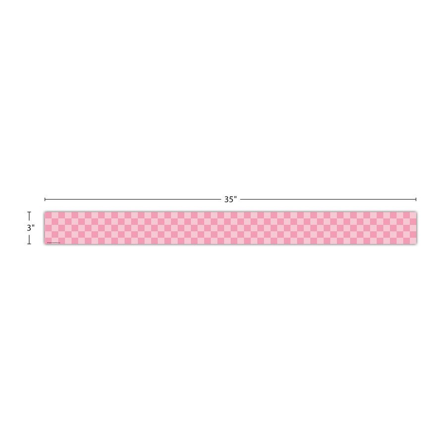 Cool for School Pink Checkers Straight Border Trim-Borders-Tools 4 Teaching-Classroom Decor and More