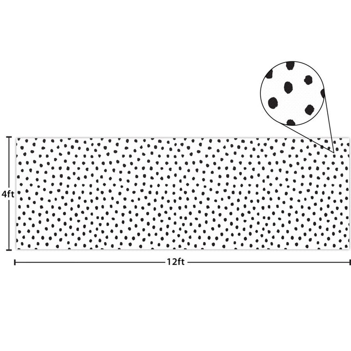 Better Than Paper® Bulletin Board Roll: Black Painted Dots on White-Bulletin Board Paper - Fadeless-Tools 4 Teaching-Classroom Decor and More