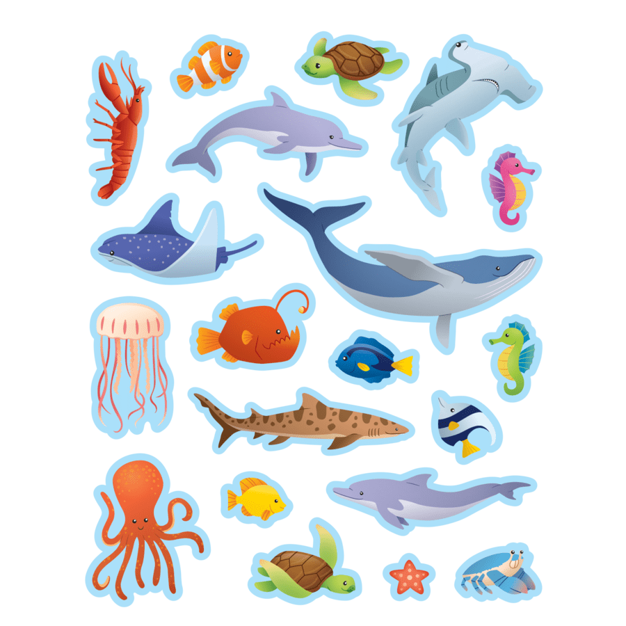 Ocean Animal Stickers-Stickers-Tools 4 Teaching-Classroom Decor and More