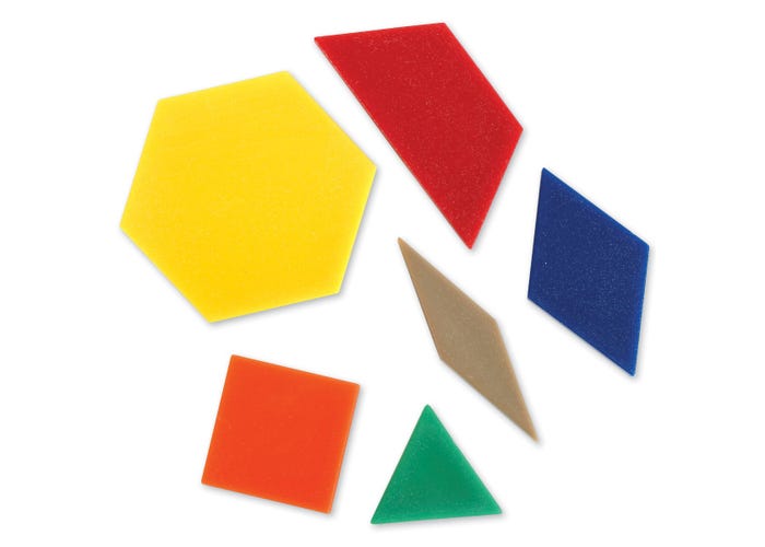 *Pattern Blocks Smart Pack, Set of 50-Numbers, Counting & Sorting-Tools 4 Teaching-Classroom Decor and More