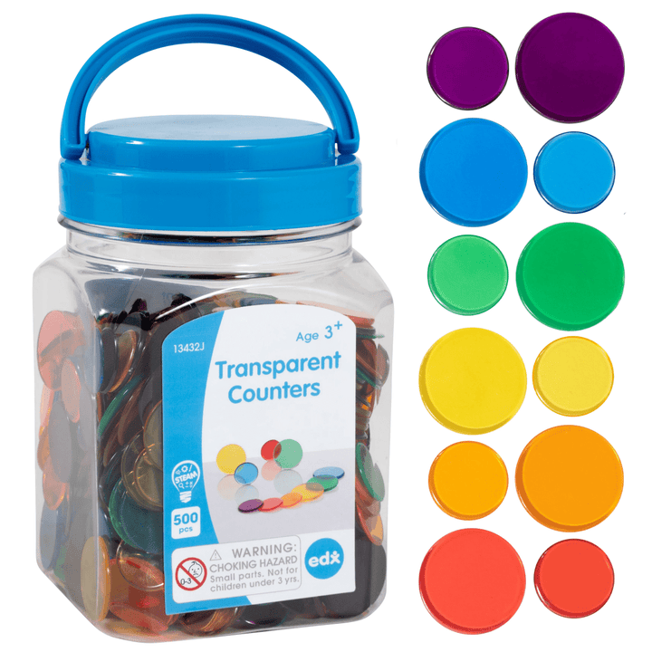 Transparent Counters-Numbers, Counting & Sorting-Tools 4 Teaching-Classroom Decor and More