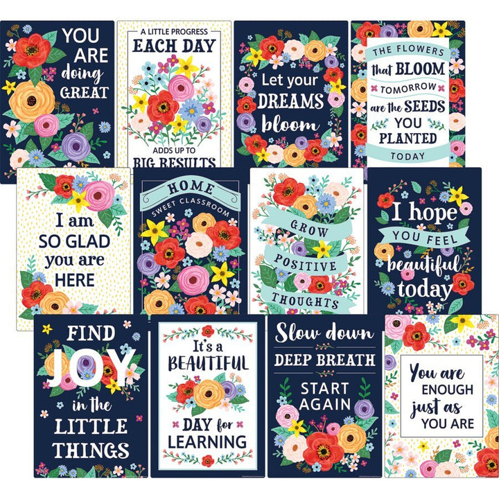 Wildflowers Positive Sayings Small Poster Pack-Posters-Tools 4 Teaching-Classroom Decor and More