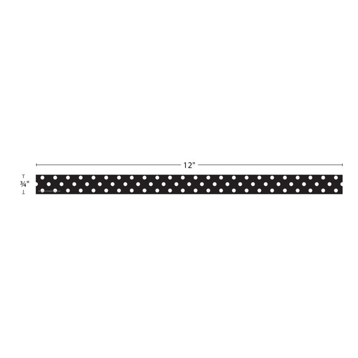 Black Polka Dots Magnetic Strips-Magnetic-Tools 4 Teaching-Classroom Decor and More
