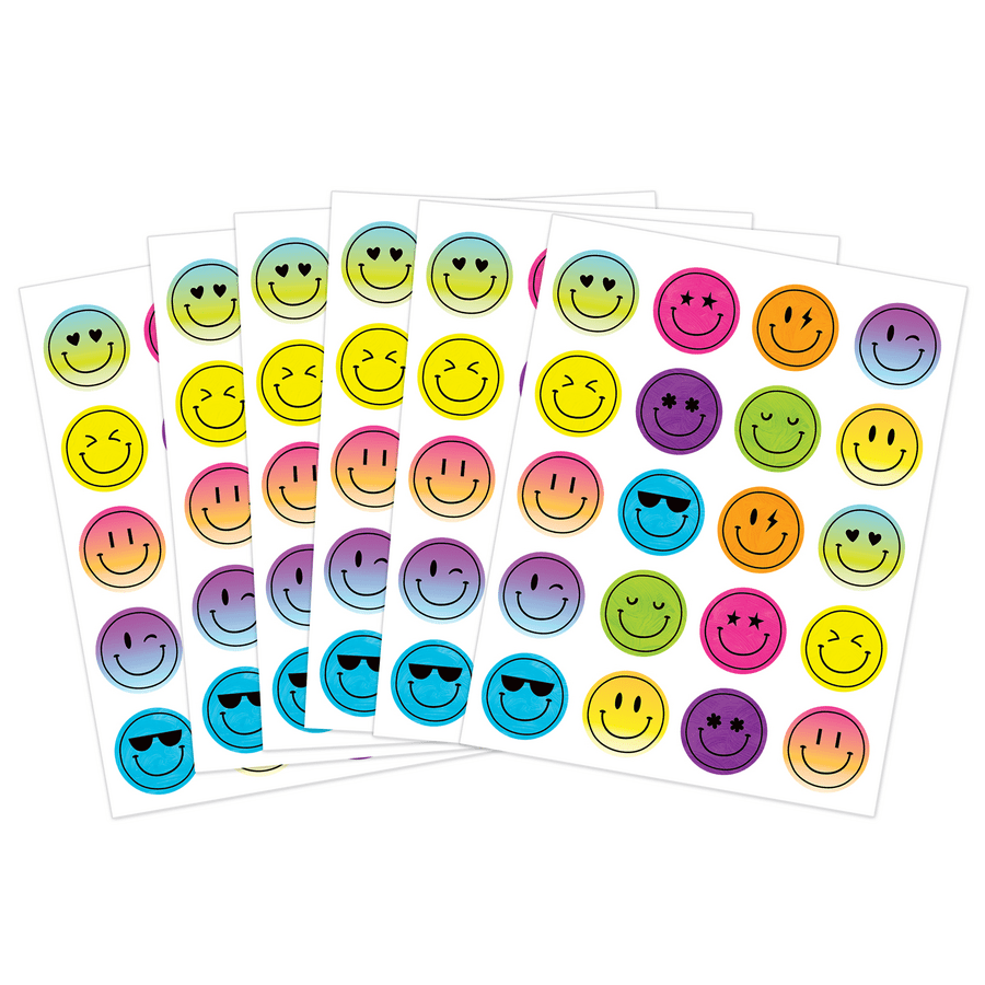 Brights 4Ever Smiley Faces Stickers-Stickers-Tools 4 Teaching-Classroom Decor and More