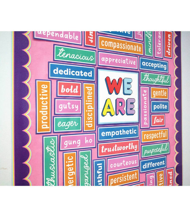 We Stick Together Motivational Pre-punched Bulletin Board Set Grade K-8-Bulletin Board Sets-Tools 4 Teaching-Classroom Decor and More