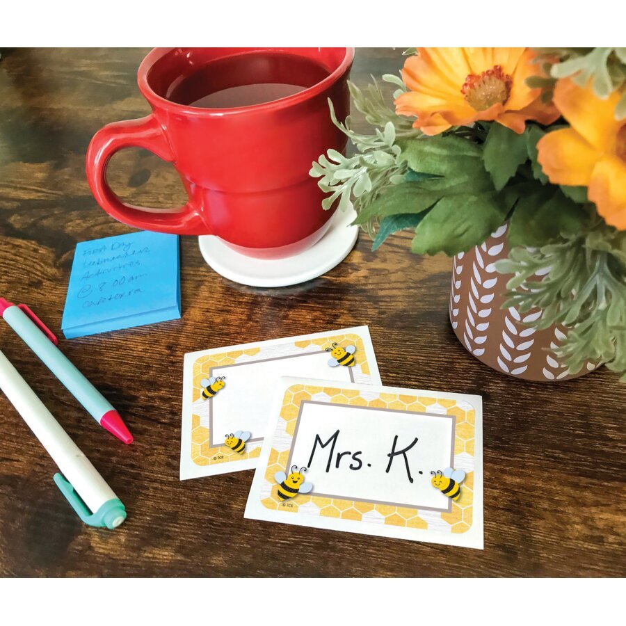 Buzzing Bees Name Tags/Labels - Multi-Pack-Nameplates &amp; Name Tags-Tools 4 Teaching-Classroom Decor and More